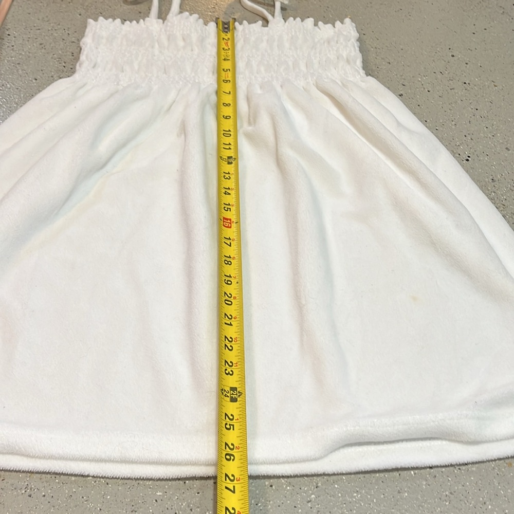 VINTAGE SECRET TREASURES FRENCH TERRYCLOTH DRESS COVERUP ARTIC WHT PLUS SIZE 2X - Picture 9 of 10